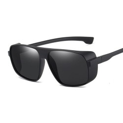 Retro / Steampunk Sonnenbrille - mit Seitenschilden - UV400 - unisex