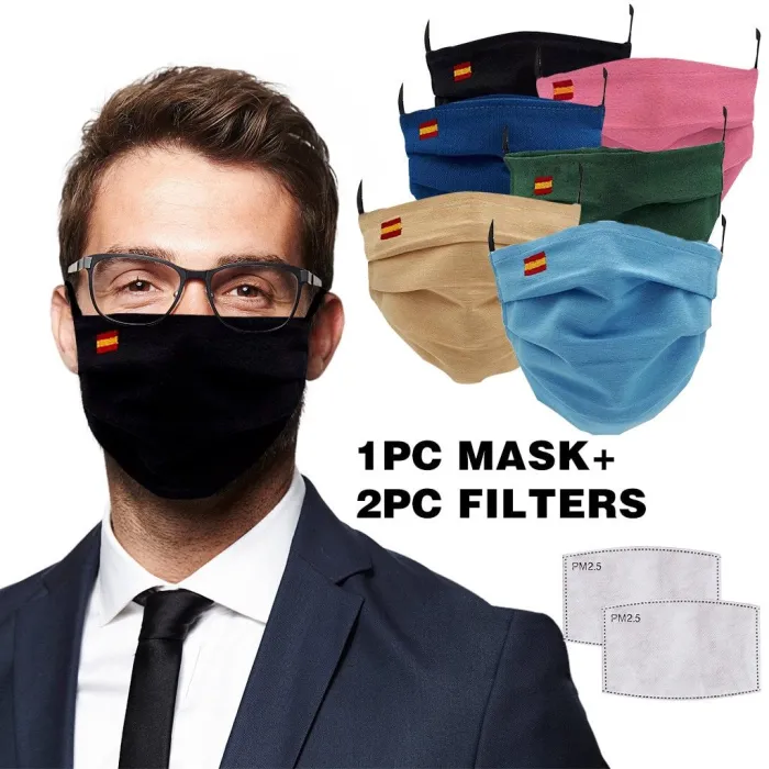 Reusable face mask - with 2 filters - washable - breathableMondmaskers