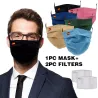 Reusable face mask - with 2 filters - washable - breathableMondmaskers