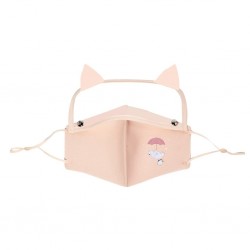 Mond / gezicht beschermend masker - afneembaar oogschild met kattenoren - herbruikbaar - voor kinderenMondmaskers