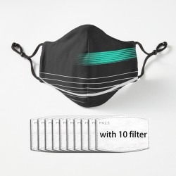 Schutz Gesicht / Mundmaske - PM.25 Filter - wiederverwendbar - Formelrennen