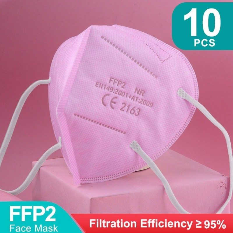 FFP2 - KN95 - PM2.5 - antibacterieel beschermend mond- / gezichtsmasker - 5-laags - herbruikbaar - 10/20/50/100 stuks