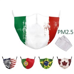Mund / Gesichtsschutzmaske - PM.25 Filter - wiederverwendbar - World flags