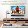 4x1 SPDIF - digital optical audio switcher - Toslink switch box with optical cableElectronics & Tools