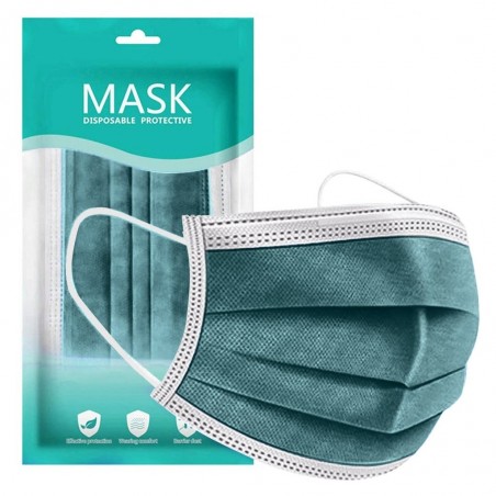 Mouth / face protective mask - antibacterial - disposable - green - 10 - 100 piecesMouth masks