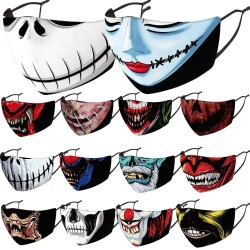 Mond / gezicht beschermend gezichtsmasker - PM2.5 filter - herbruikbaar - Clown Joker DevilMondmaskers