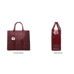 Modieus leren slangenpatroon - schouder- / crossbodytas - 3 stuksSets
