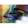 Kleurrijke cashmere sjaal met kwastjes - groot - ruit / strepen