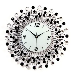 Modern crystal wall clock - iron art designClocks