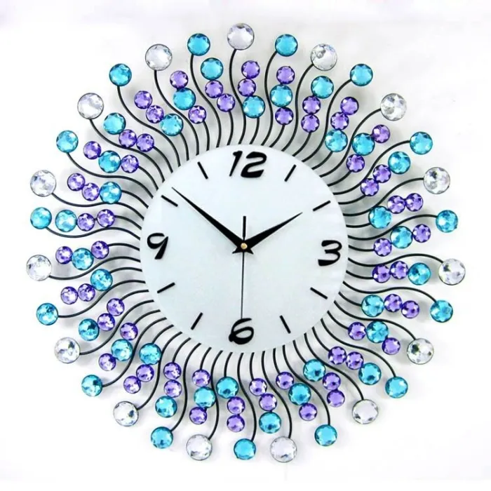 Modern crystal wall clock - iron art designClocks