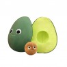 Pluche kussen van avocado - met klein speeltje erinKnuffels