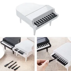 Pianovormige fruit / snacks vorken - tandenstokers - 9 stuksBestek