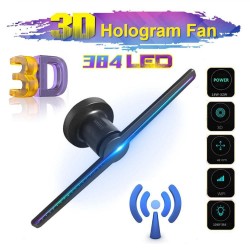384 LED - 3D ventilator - 2 armen - hologram projector - reclamedisplay - hifi - afstandsbedieningPodium- en evenementenverli...