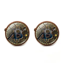 Cryptocurrency - ronde manchetknopen - 2 stuksManchetknopen