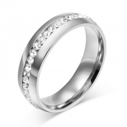 Elegante ring met kristallen - roestvrij staalRingen