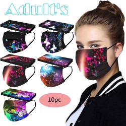 Mond- / gezichtsbeschermende gezichtsmaskers - 3 laags - unisex - vlindersprint - 10 stuksMondmaskers