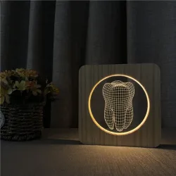3D tandvormige nachtlamp - LED - USBVerlichting