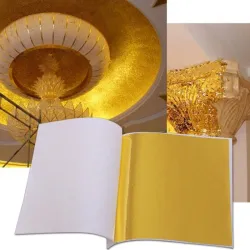8 - 14 cm - foil paper sheets - gold - silver - home - art craft - decoration - 100 piecesDecoration