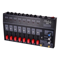 MX8 - draagbaar - stereo audio sound mixer - 8 kanalen - weinig ruis - met echo-effectAudio