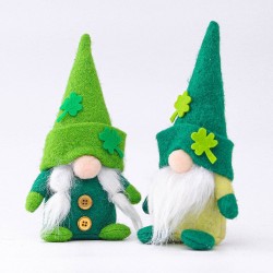 St. Patrick's Day - pluche dwerg - speelgoed - 2 stuksFeestelijk & Party