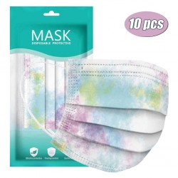 Mond- / gezichtsmaskers - 3-laags - wegwerp - tie-dye patroon - 10 - 20 - 30 - 50 - 60 - 70 stuksMondmaskers
