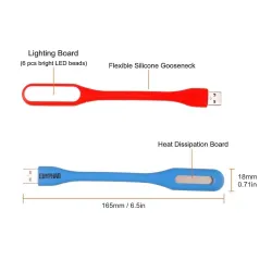 5V - 1.2W - LED - USB - mini reading light - flexibleCables