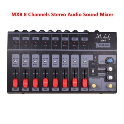MX8 - tragbar - Stereo-Audio-Soundmixer - 8 Kanäle - rauscharm - mit Echoeffekt