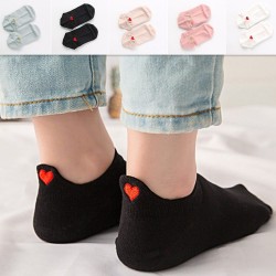 Korte sokken - enkellengte - met een hartje - unisexLingerie