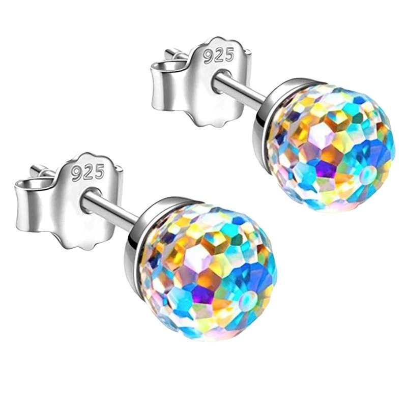 Kleine Ohrringe - Kristall Disco Ball