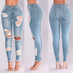 Zerrissene Jeans - dehnbar - schmal - Röhrenhose