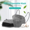 FFP2 - KN95 - beschermend gezichts- / mondmasker - 5-laags - herbruikbaar - grijs - 10-100 stuks