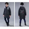 Warm down jacket - with fur collar - for boysKids
