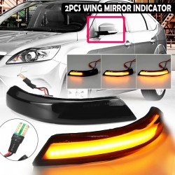 Car side mirror turn signal - indicator - LED - for Ford Focus MK2 MK3 08-16 Mondeo MK4 - 2 piecesTuning