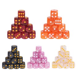 Bordspel dobbelstenen - acryl veelvlakkig - 10 stuksPuzzels & spellen