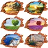 3D nature landscape - vinyl wall stickerWall stickers
