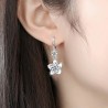 Crystal flowers - hook earrings - 925 sterling silverEarrings