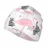 Bloemen / flamingo - siliconen badmuts - bescherming lang haarZwemmen