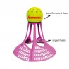 Kawasaki - badmintonshuttle - kunststof nylon bal - windweerstand - met opbergblik - 3-9 stuksBadminton