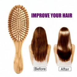 Wooden hair comb - anti-static - scalp massage