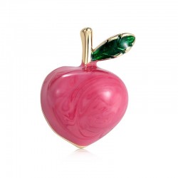 Pink apple brooch - pinBrooches