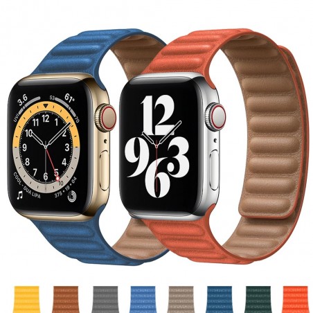 Apple watch - siliconen / lederen magnetische band - 38 mm - 42 mmAccessoires