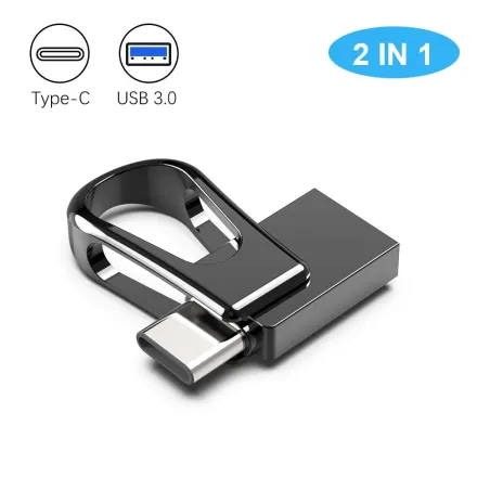 Mini geheugenstick - dual USB - 3.0 - OTG type-C - waterdicht - draaibaar - 32GB - 64GB - 128GBUSB geheugen