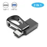 Mini geheugenstick - dual USB - 3.0 - OTG type-C - waterdicht - draaibaar - 32GB - 64GB - 128GBUSB geheugen
