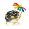 Egel met een bloem - brocheBroches