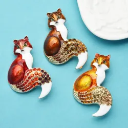 Kristallen vos - brocheBroches