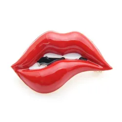 Rode lippen - email brocheBroches