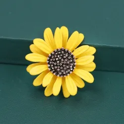 Zonnebloem - metalen brocheBroches