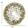 Vintage parelbloem - ronde brocheBroches