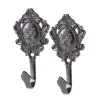 Curtain hooks - rose pattern - 2 piecesTextile
