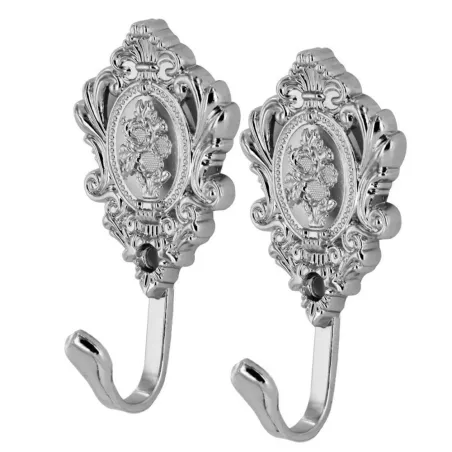 Curtain hooks - rose pattern - 2 piecesTextile